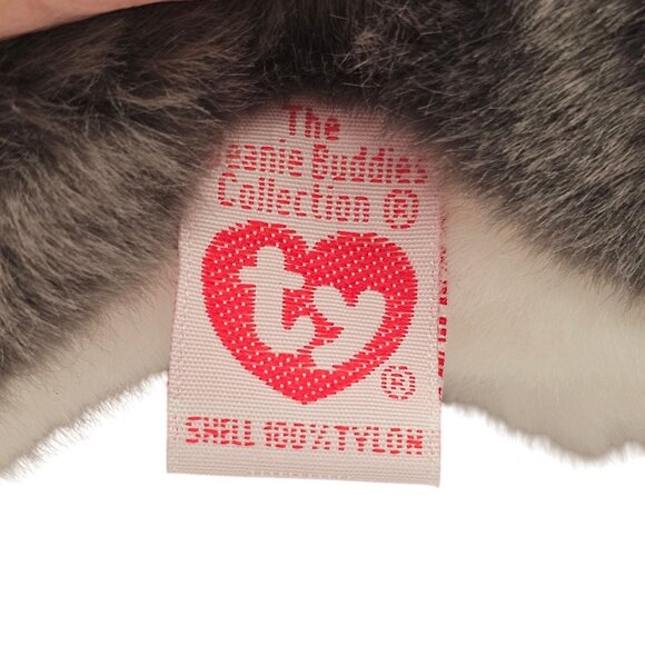 VTG 2000s TY Beanie Baby Plush Toy Soft Dog Husky Nanook Original Buddy 11" - Picture 7 of 12